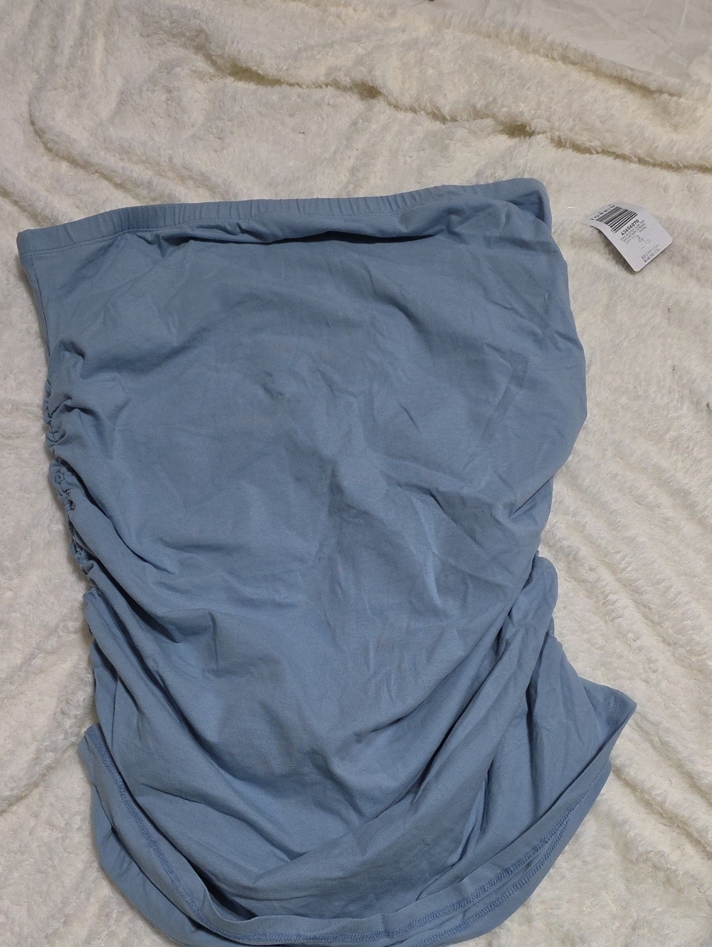 torrid Light Blue Midi Ruched Tube Skirt